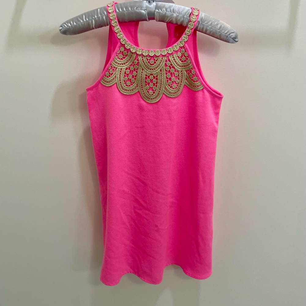 Girls size 10 hot pink sleeveless dress